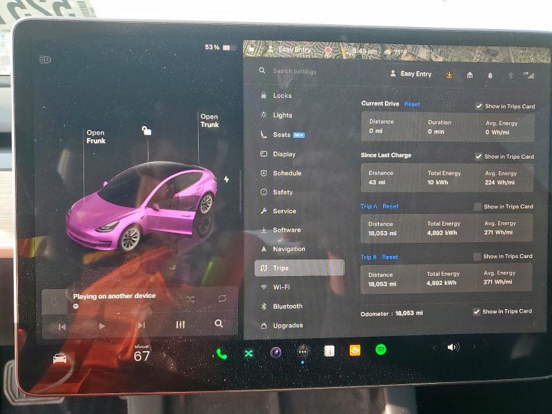 5YJ3E1EA1PF677494 Tesla MODEL 3