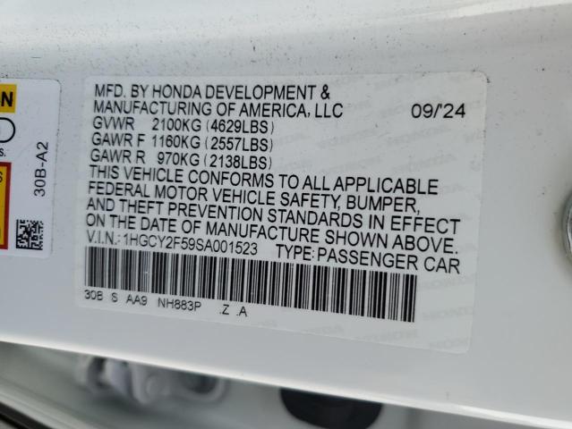1HGCY2F59SA001523 Honda lfc5