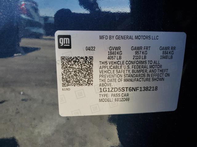 1G1ZD5ST6NF138218 Chevrolet Malibu  Lt