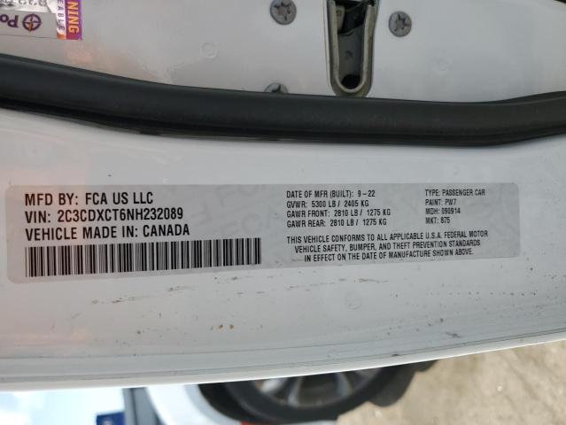 2C3CDXCT6NH232089 Dodge CHARGER R/