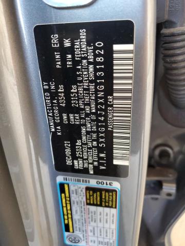 5XXG14J2XNG131820 KIA K5 LXS