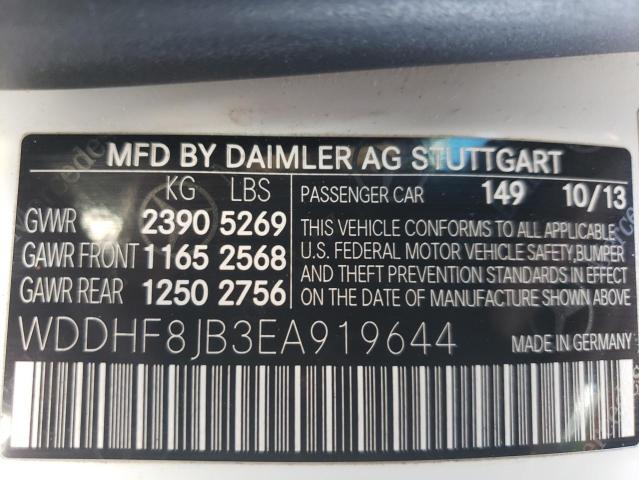 WDDHF8JB3EA919644 Mercedes-Benz 2014
