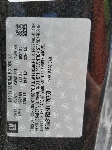 1G6AB1RX5F0126760 Cadillac ATS LUXURY