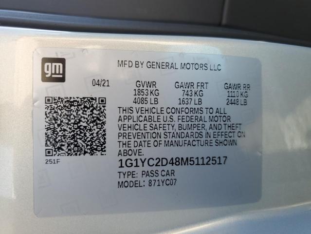 1G1YC2D48M5112517 Chevrolet lt2 - engine