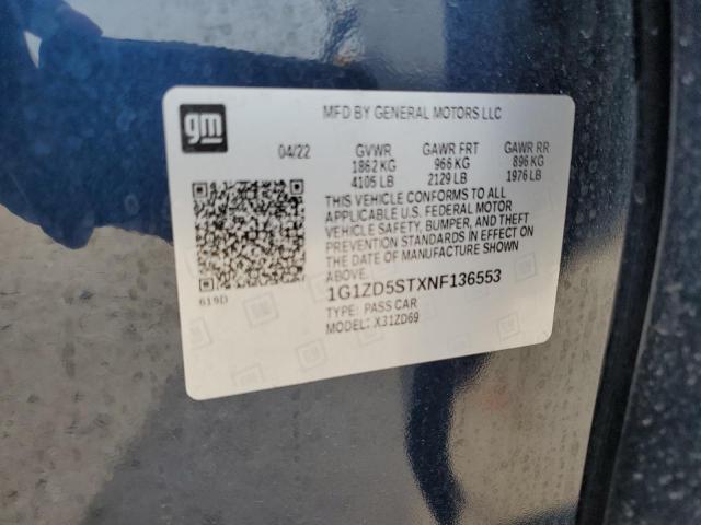 1G1ZD5STXNF136553 Chevrolet MALIBU LT