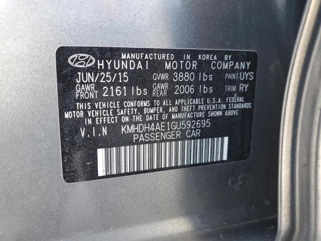 KMHDH4AE1GU592695 Hyundai ELANTRA SE