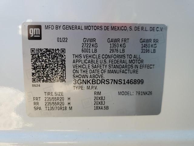 3GNKBDRS7NS146899 Chevrolet Blazer 3lt