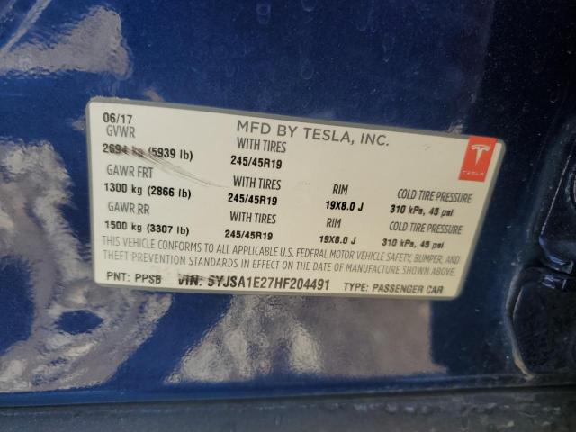 5YJSA1E27HF204491 Tesla MODEL S