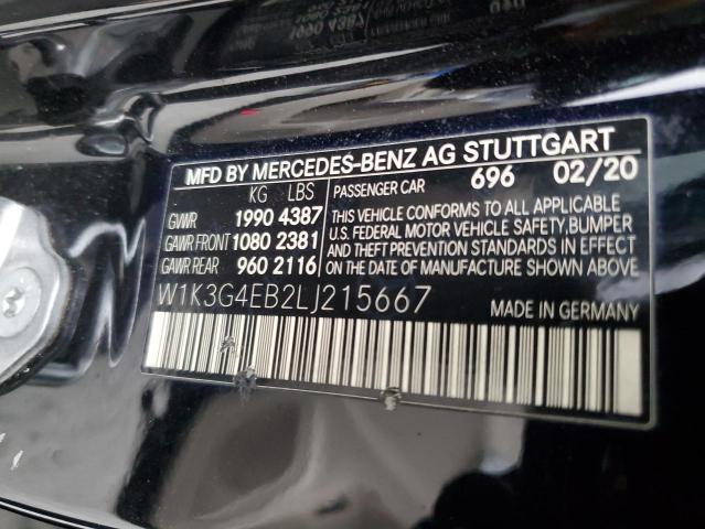 W1K3G4EB2LJ215667 Mercedes-Benz m260