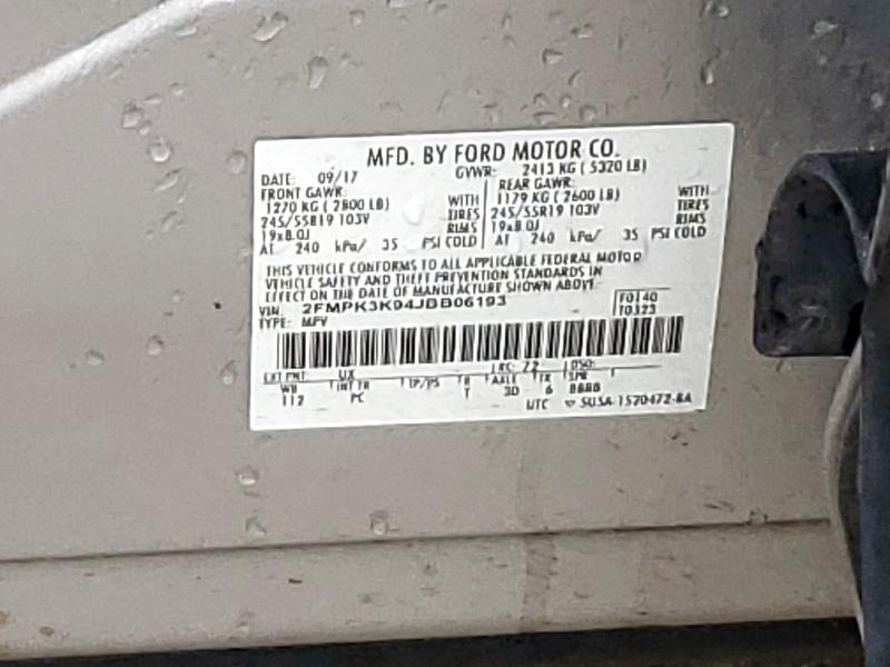 2FMPK3K94JBB06193 Ford EDGE TITAN