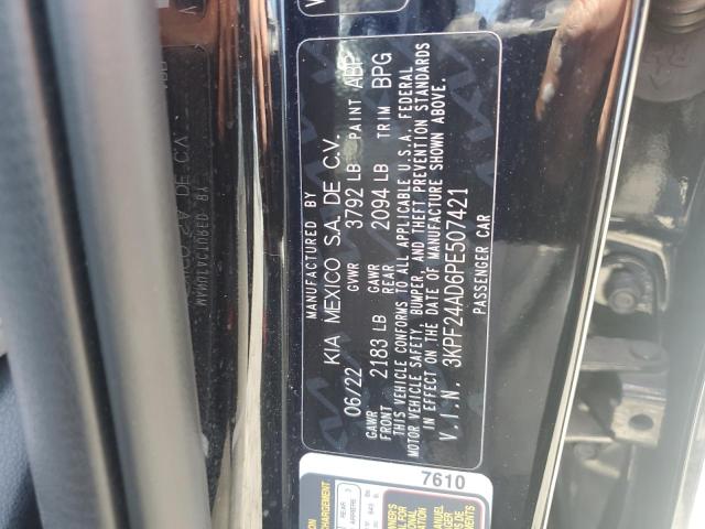 3KPF24AD6PE507421 KIA FORTE LX