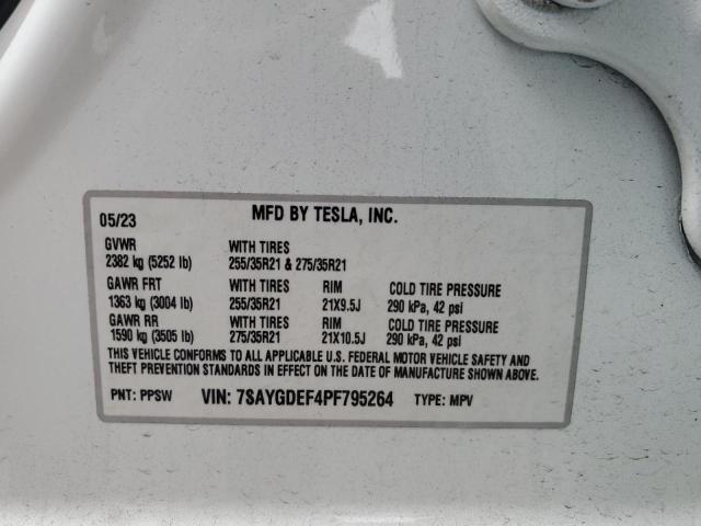7SAYGDEF4PF795264 Tesla 2023