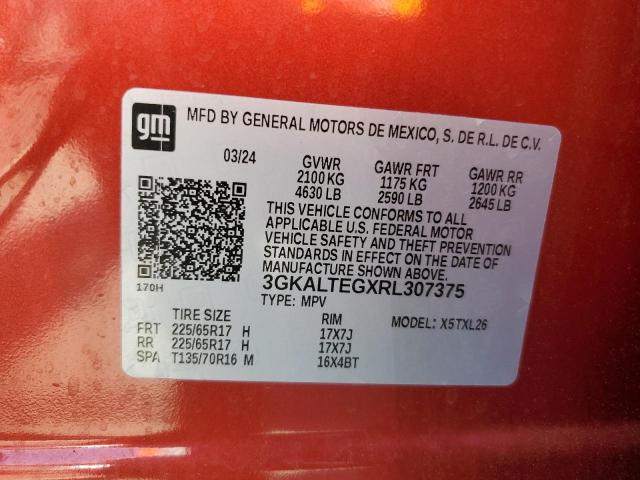 3GKALTEGXRL307375 GMC lsd