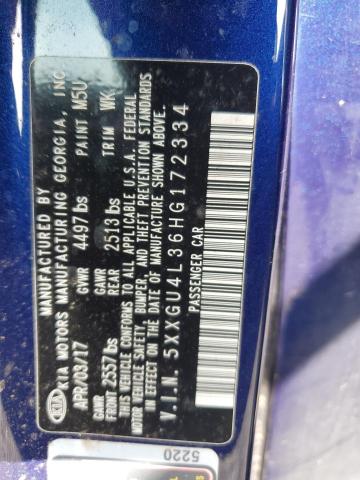5XXGU4L36HG172334 KIA OPTIMA EX