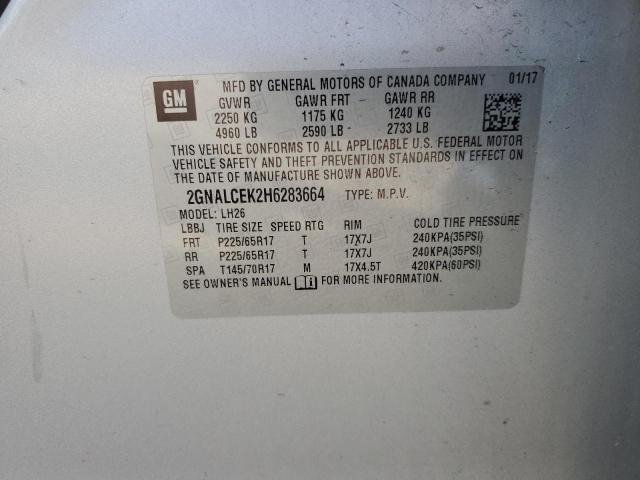 2GNALCEK2H6283664 Chevrolet lea - sidi: spark ignited direct injection, e85 max, alum