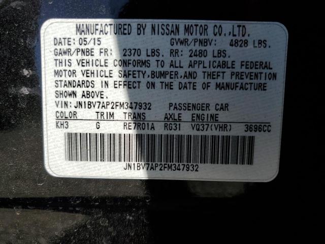 JN1BV7AP2FM347932 Infiniti Q50 BASE