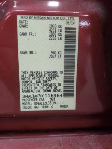 1N4AL3AP7FC116964 Nissan ALTIMA 2.5