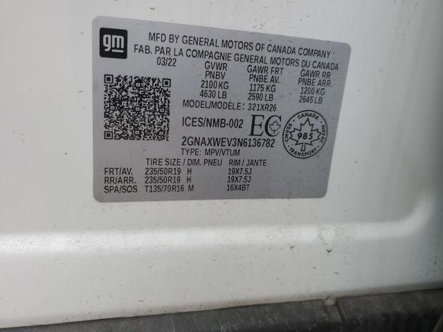 2GNAXWEV3N6136782 Chevrolet EQUINOX RS