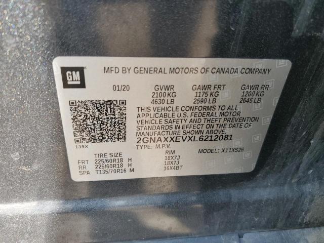2GNAXXEVXL6212081 Chevrolet EQUINOX PR