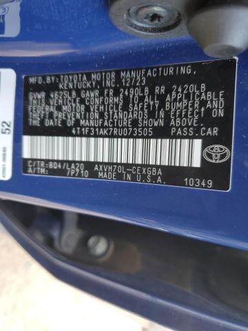 4T1F31AK7RU073505 Toyota CAMRY XLE