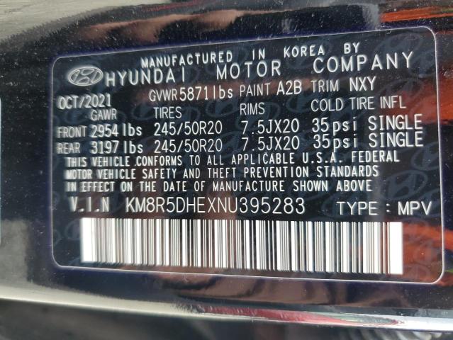 KM8R5DHEXNU395283 Hyundai gdi lambda ii