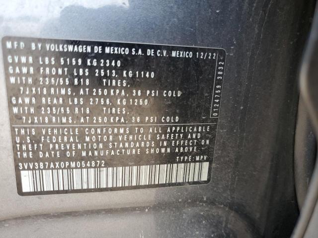 3VV3B7AX0PM054872 Volkswagen TIGUAN SE