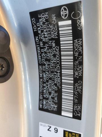 JTDBDMHE0RJ005842 Toyota 2zr-fxe