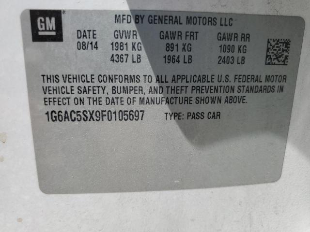 1G6AC5SX9F0105697 Cadillac ATS PERFOR