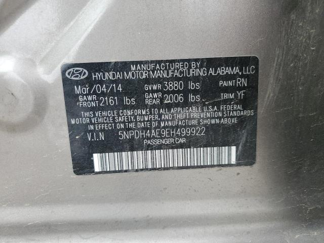 5NPDH4AE9EH499922 Hyundai dohc mpi nu