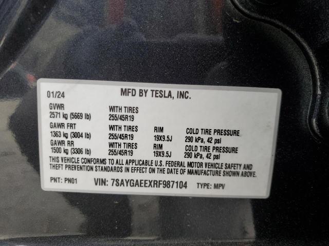 7SAYGAEEXRF987104 Tesla Model Y