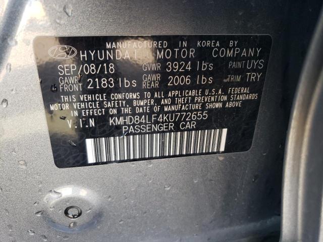 KMHD84LF4KU772655 Hyundai ELANTRA SE