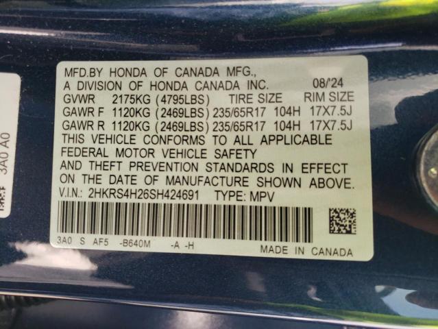 2HKRS4H26SH424691 Honda l15be