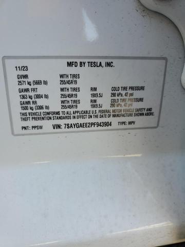 7SAYGAEE2PF943904 Tesla 2023