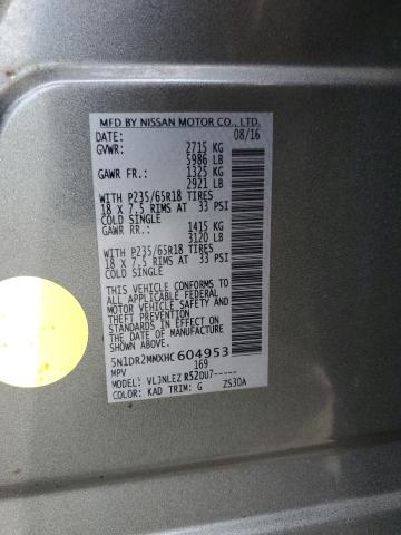 5N1DR2MMXHC604953 Nissan Pathfinder