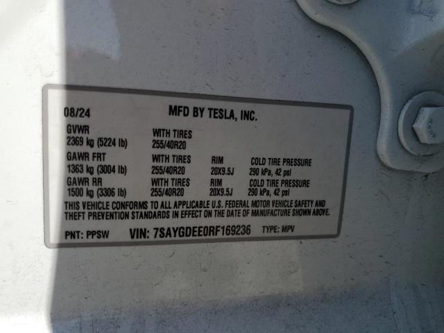7SAYGDEE0RF169236 Tesla Model Y