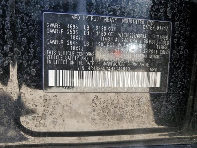 4S4BSANC4H3342813 Subaru OUTBACK 2.