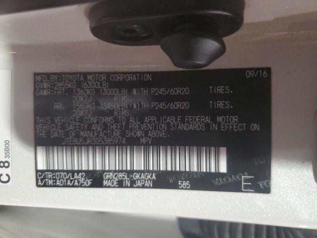 JTEBU5JR3G5385974 Toyota 1gr-fe