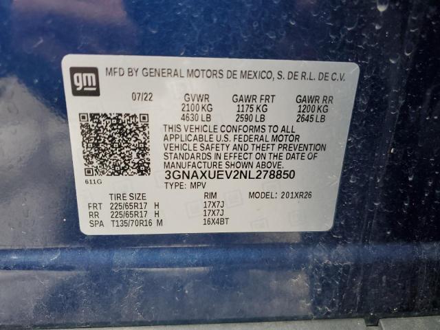 3GNAXUEV2NL278850 Chevrolet EQUINOX LT