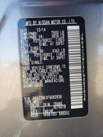 JN8AZ2NEXF9082838 Infiniti 2015