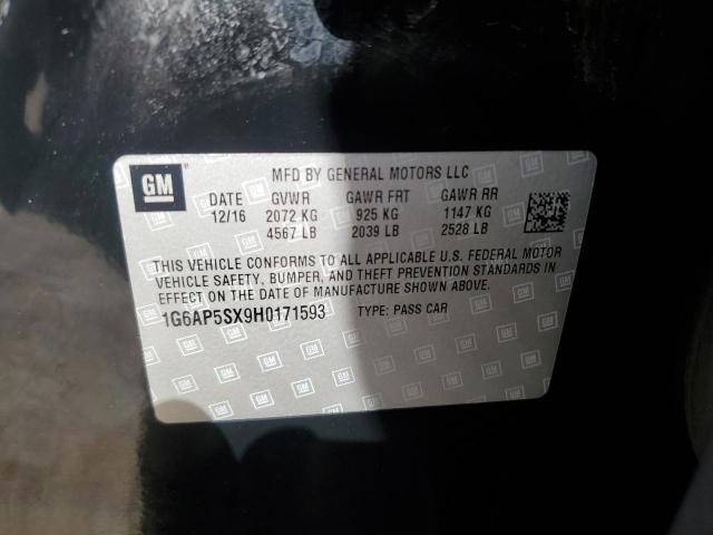 1G6AP5SX9H0171593 Cadillac CTS