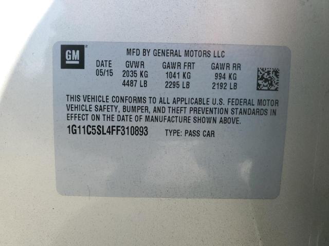 1G11C5SL4FF310893 Chevrolet lkw