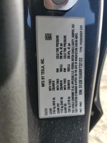 5YJ3E1EA6RF732122 Tesla 2024