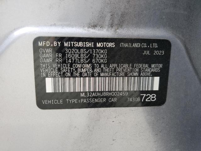 ML32AUHJ8RH002459 Mitsubishi MIRAGE ES