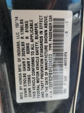 19XFB2F81FE204223 Honda r18z1