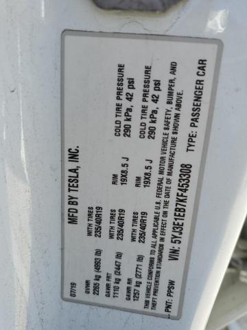 5YJ3E1EB7KF453308 Tesla 2019