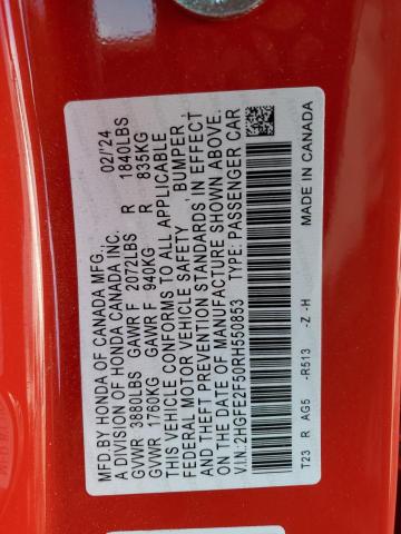 2HGFE2F50RH550853 Honda k20c2