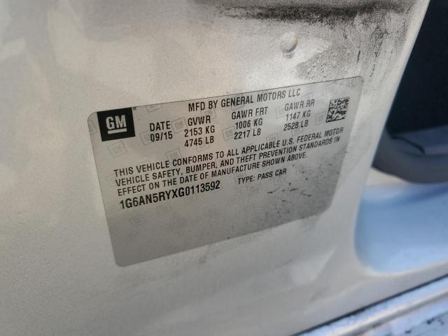 1G6AN5RYXG0113592 Cadillac lf4 - gen1+, sidi, vvt, alum, twin turbo
