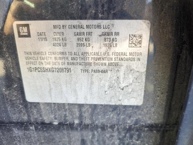 1G1PC5SHXG7208791 Chevrolet luw - e85 max