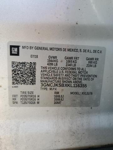 3GNCJKSBXKL116355 Chevrolet TRAX LS