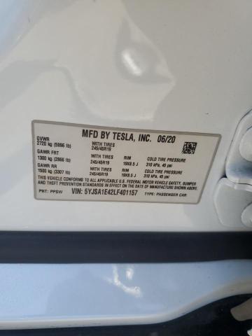 5YJSA1E42LF401157 Tesla 2020